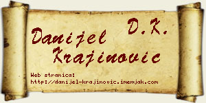 Danijel Krajinović vizit kartica